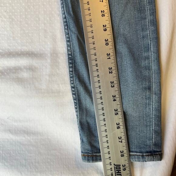 Levi’s Women Jeans 511 size W31 L32 Blue High Rise Slim Straight Leg Boot Cut - Picture 3 of 12